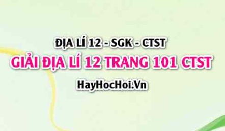 Giải Địa lí 12 trang 101 Chân trời sáng tạo SGK